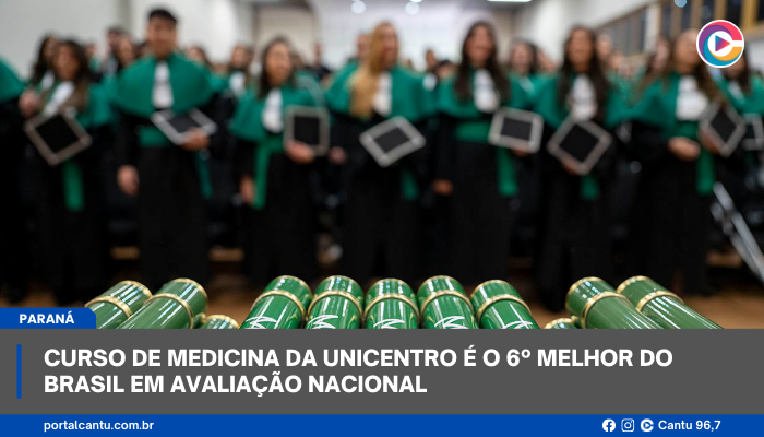 Curso de Medicina da Unicentro é o 6º melhor do Brasil em avaliação nacional
