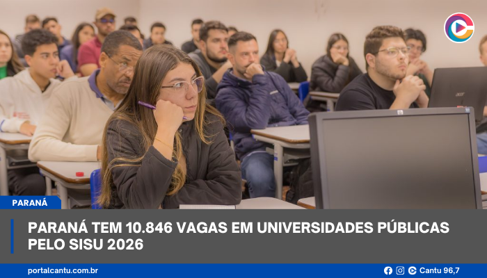 Paraná tem 10.846 vagas em universidades públicas pelo Sisu 2026