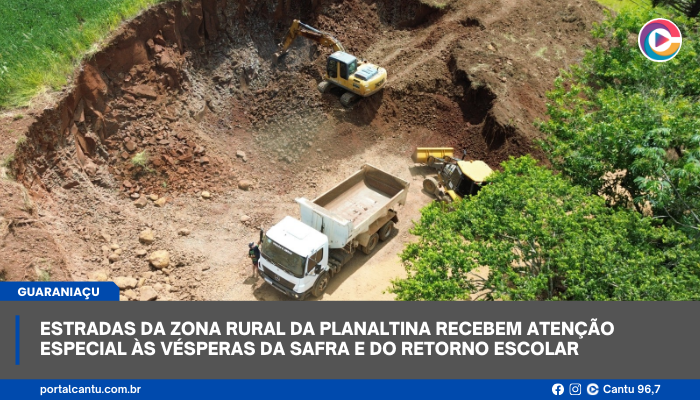 Guaraniaçu - Estradas da zona rural da Planaltina recebem atenção especial às vésperas da safra e do retorno escolar