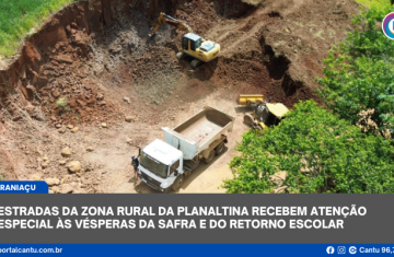 Guaraniaçu - Estradas da zona rural da Planaltina recebem atenção especial às vésperas da safra e do retorno escolar