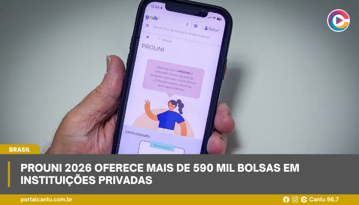 Prouni 2026 oferece mais de 590 mil bolsas em instituições privadas