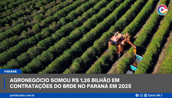 Agronegócio somou R$ 1,26 bilhão em contratações do BRDE no Paraná em 2025