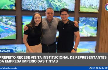 Prefeito recebe visita institucional de representantes da empresa Império das Tintas