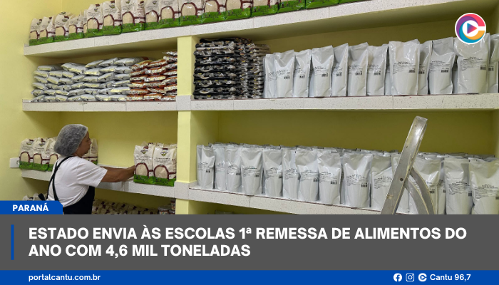 Estado envia às escolas 1ª remessa de alimentos do ano com 4,6 mil toneladas
