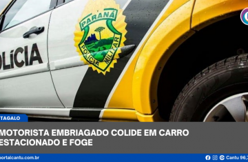 Cantagalo - Motorista embriagado colide em carro estacionado e foge