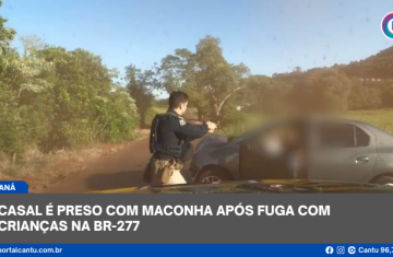 Casal é preso com maconha após fuga com crianças na BR-277