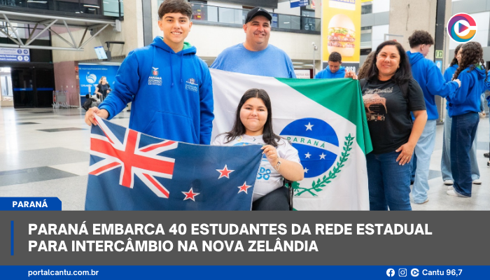 Paraná embarca 40 estudantes da rede estadual para intercâmbio na Nova Zelândia