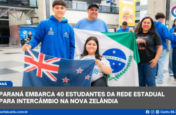 Paraná embarca 40 estudantes da rede estadual para intercâmbio na Nova Zelândia
