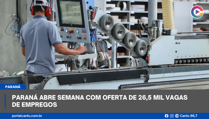 Paraná abre semana com oferta de 26,5 mil vagas de empregos