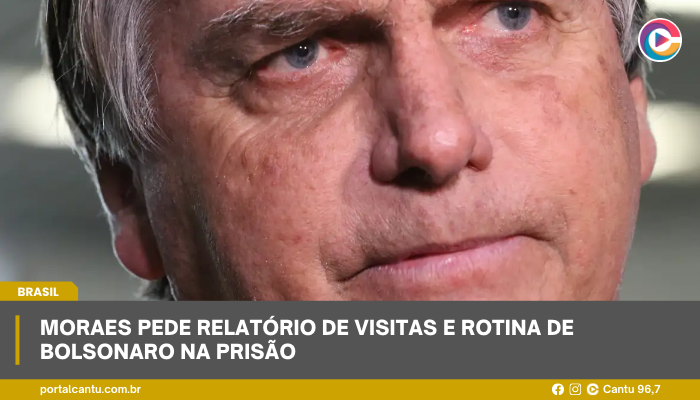 Moraes pede relatório de visitas e rotina de Bolsonaro na prisão
