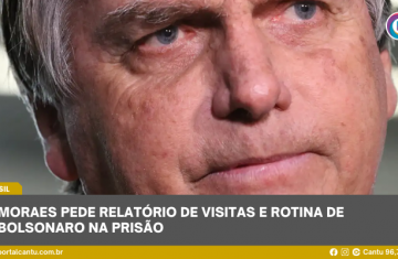 Moraes pede relatório de visitas e rotina de Bolsonaro na prisão