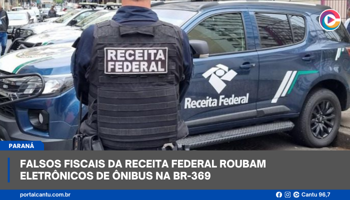 Falsos fiscais da Receita Federal roubam eletrônicos de ônibus na BR-369