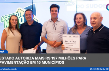 Estado autoriza mais R$ 197 milhões para pavimentação em 15 municípios