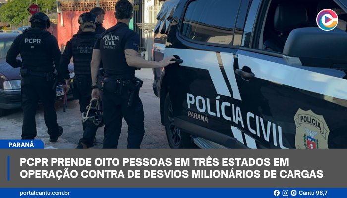 PCPR prende oito pessoas em três estados em operação contra de desvios milionários de cargas