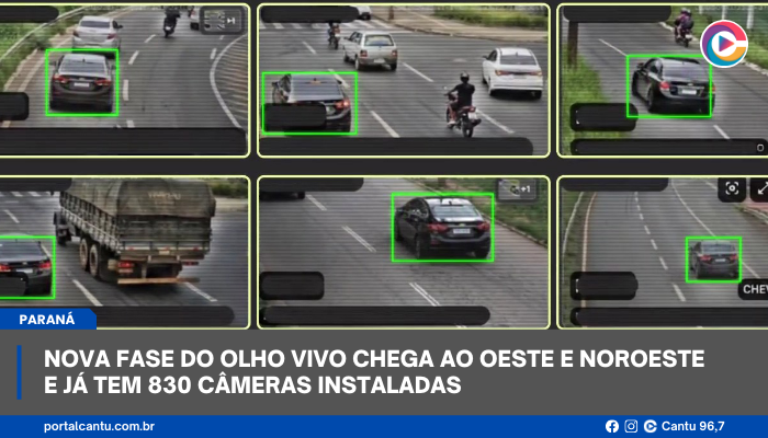 Nova fase do Olho Vivo chega ao Oeste e Noroeste e já tem 830 câmeras instaladas