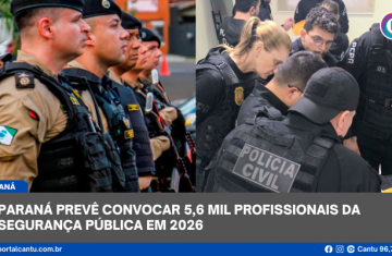 Paraná prevê convocar 5,6 mil profissionais da segurança pública em 2026