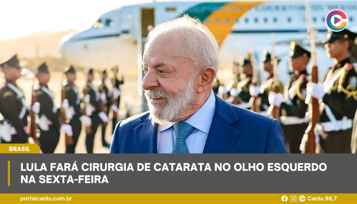 Lula fará cirurgia de catarata no olho esquerdo na sexta-feira