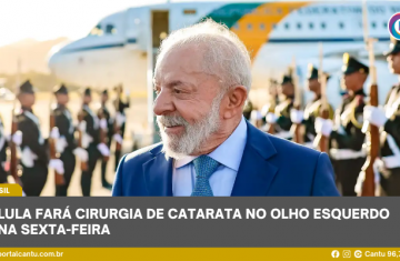Lula fará cirurgia de catarata no olho esquerdo na sexta-feira