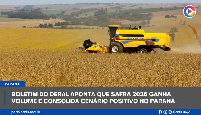 Boletim do Deral aponta que safra 2026 ganha volume e consolida cenário positivo no Paraná