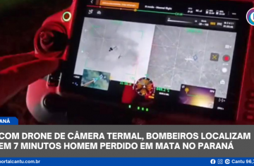 Com drone de câmera termal, bombeiros localizam em 7 minutos homem perdido em mata no Paraná