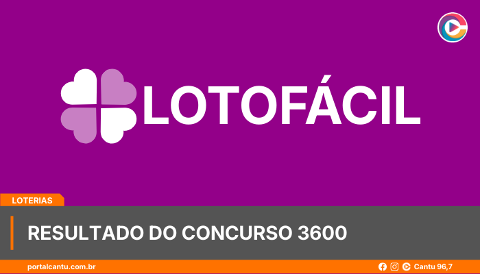 Lotofácil - Resultado do concurso 3600