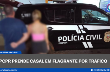 Laranjeiras do Sul - PCPR prende casal em flagrante por tráfico