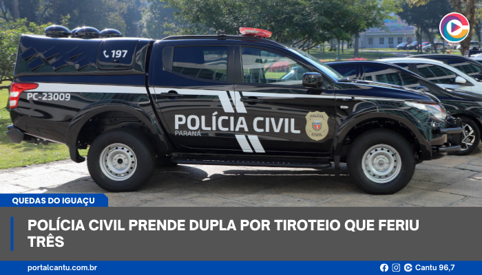 Quedas do Iguaçu - Polícia civil prende dupla por tiroteio que feriu três