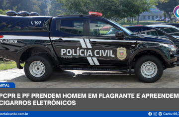 Palmital - PCPR e PF prendem homem em flagrante e apreendem cigarros eletrônicos