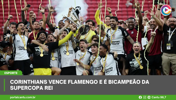 Corinthians vence Flamengo e é bicampeão da Supercopa Rei