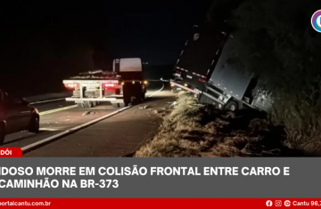Candói - Idoso morre em colisão frontal entre carro e caminhão na BR-373