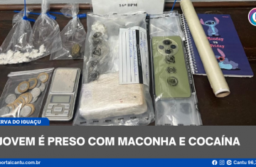 Reserva do Iguaçu - Jovem é preso com maconha e cocaína