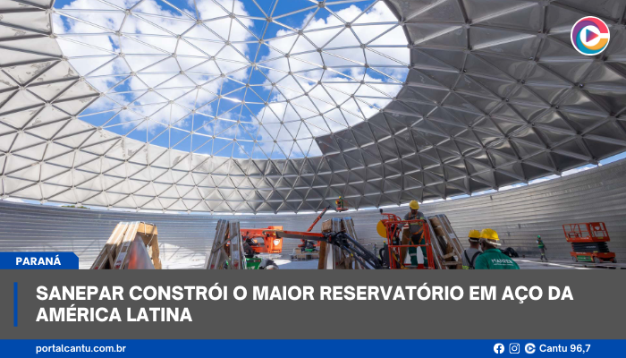Sanepar constrói o maior reservatório em aço da América Latina