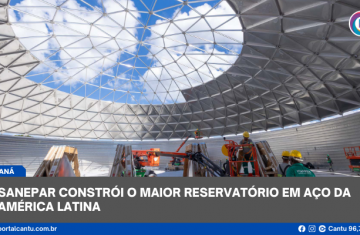 Sanepar constrói o maior reservatório em aço da América Latina
