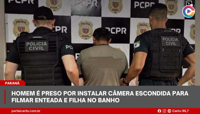Homem é preso por instalar câmera escondida para filmar enteada e filha no banho