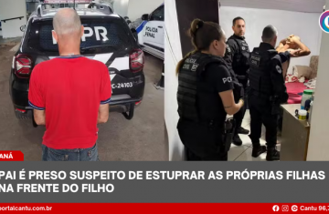 Pai é preso suspeito de estuprar as próprias filhas na frente do filho