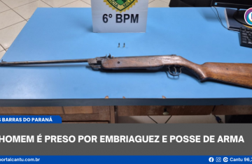 Três Barras do Paraná - Homem é preso por embriaguez e posse de arma
