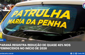 Paraná registra redução de quase 40% nos feminicídios no início de 2026