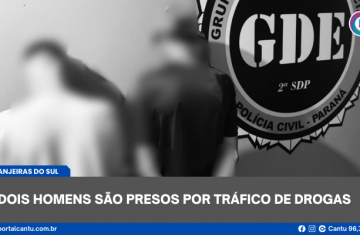 Laranjeiras do Sul - Dois homens são presos por tráfico de drogas