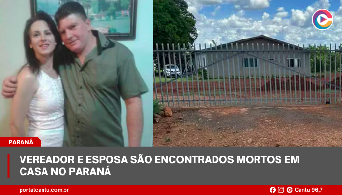 Vereador e esposa são encontrados mortos em casa no Paraná