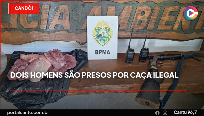Candói - Dois homens são presos por caça ilegal às margens da BR-277