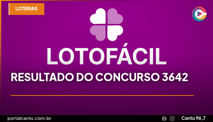 Lotofácil - Resultado do concurso 3642