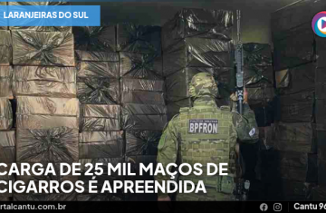 Laranjeiras do Sul - Carga de 25 mil maços de cigarros é apreendida