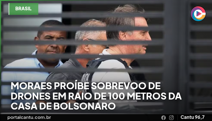 Moraes proíbe sobrevoo de drones em raio de 100 metros da casa de Bolsonaro
