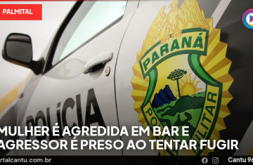 Palmital - Mulher é agredida em bar e agressor é preso ao tentar fugir