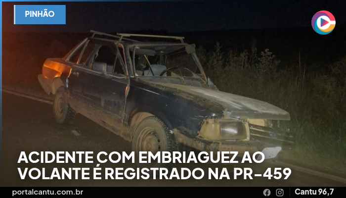 Pinhão - Acidente com embriaguez ao volante é registrado na PR-459