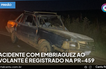 Pinhão - Acidente com embriaguez ao volante é registrado na PR-459