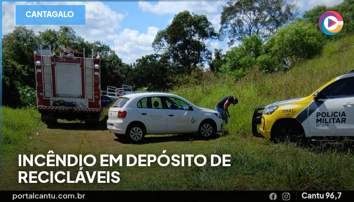 Cantagalo - Incêndio em depósito de recicláveis