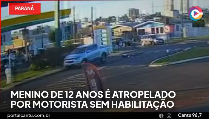 Menino de 12 anos é atropelado por motorista sem habilitação