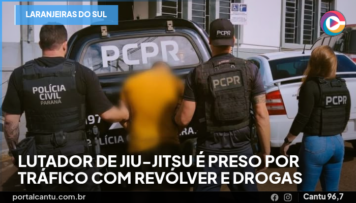 Laranjeiras do Sul – Lutador de jiu-jitsu é preso por tráfico com revólver e drogas