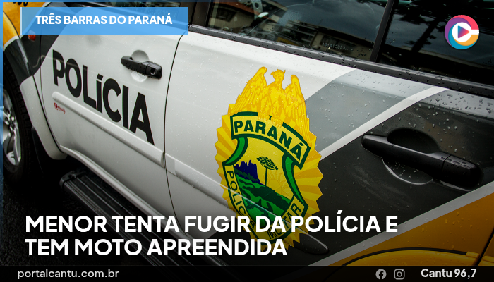 Três Barras do Paraná - Menor tenta fugir da polícia e tem moto apreendida